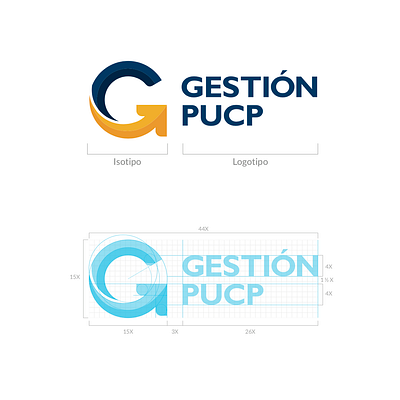 Logo Gestión PUCP brand branding design logo