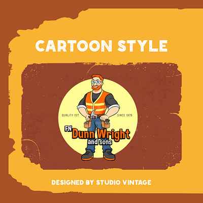 CUSTOME CARTOON LOGO affordableart animation branding cartoon style design graphic design illustration logo logo cartoon logo company logo custom motion graphics retro ui ux vector vintage vintage logo vintage style