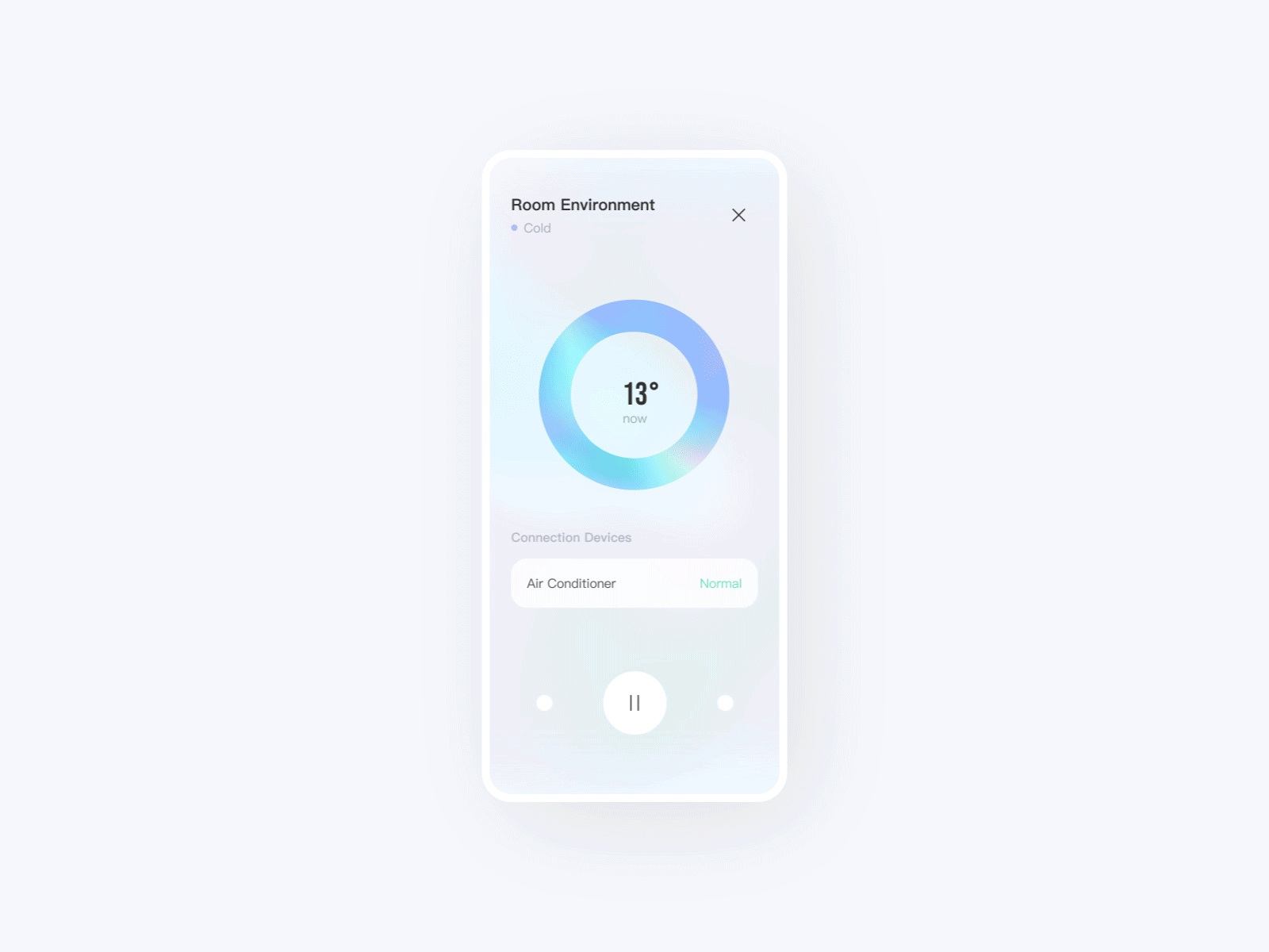 Iot indoor temperature(Light pollution style) app china gif iot light pollution style lightps temperature ui