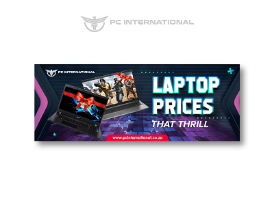 PC International Banner Design advertisement banner banner bazaar bannerbazaar concept creative creative banner design google ad banner illustration international laptop logo social media banner