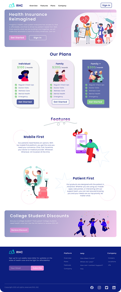 Health Care StartUp branding design ui