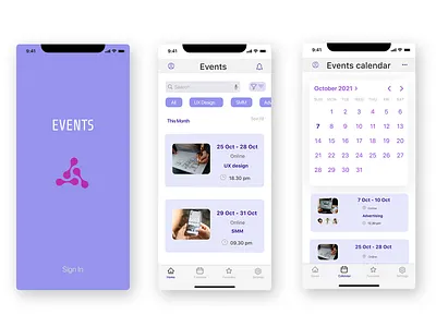 Events mobile app branding design events events mobile app mobile app ui design ui ux app