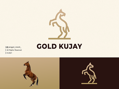 GOLD KUJAY Line Art logo Idea animal awesome bird brand branding design graphic design horse icon identity illustration inspirations line art logo mark minimal monoline nest symbol wings