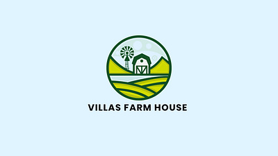 Villas Farm House Logo Design 3d animation branding design graphic design illustration logo minimal motion graphics typography ui ux vector villas farm house logo design web