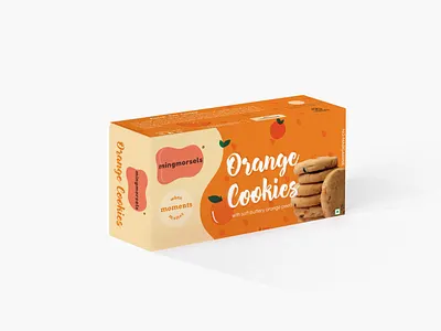 Orange Cookies Box Mockup branding business design graphic design illustration logo mockup package design