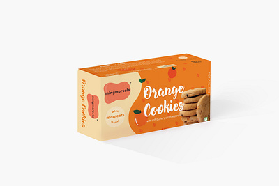 Orange Cookies Box Mockup branding business design graphic design illustration logo mockup package design