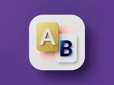 A/B Testing Icon for Rule Communication 3d 3d icon blender c4d cinema 4d cycles glass gold icon icon set icons illustration ios mail marketing newsletter render round rounded test