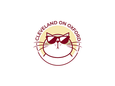 CLEVELAND ON OXFORD MASCOT LOGO brand branding businesslogo design flat graphic design graphicdesigner illustrator logo logodesign logodesigner logomaker logos mascot mascotlogo minimal vector