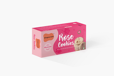 Rose Cookie Box Mockup branding business design illustration logo mockup package design vector