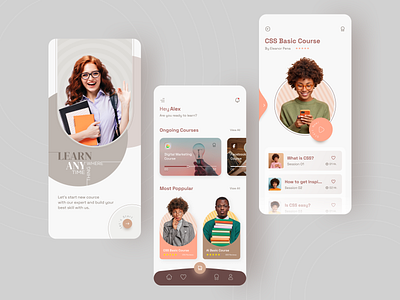 Online Education app app app design courses design education learn online education online study study study app ui uiux