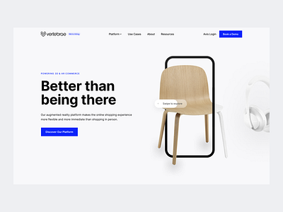 Vertebrae Landing Page clean illustration modern redesign ui vertebrae webdesign website