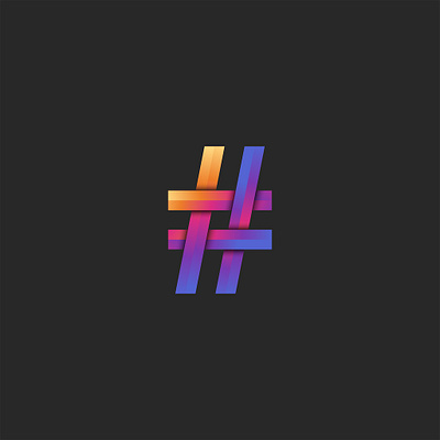 Hashtag logo 3d design 3d 3d logo branding design emblem gradient gradient logo hashtag hashtag logo hashtag mark illustration instagram instagram gradient logo logo design metadata tag shape tag typography vector