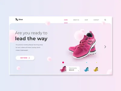 Shoe Brand UI Design Concept adobexd daily ui dribble graphic design ui design uiux user interface user interface design