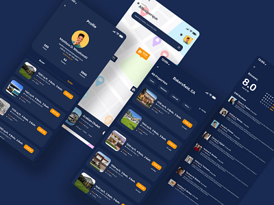 Real-Estate Mobile App Design UI UX -Full real estate mobile app ui design template