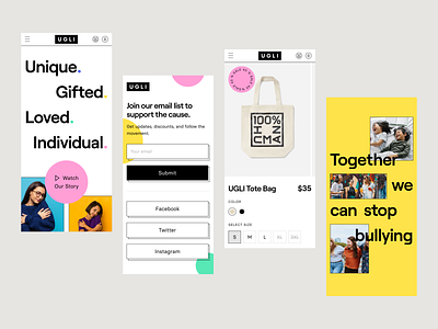 UGLI Website app clean modern redesign ugli ui webdesign website