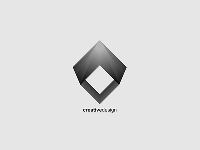 diamond logo square 3d branding design diamond icon logo square