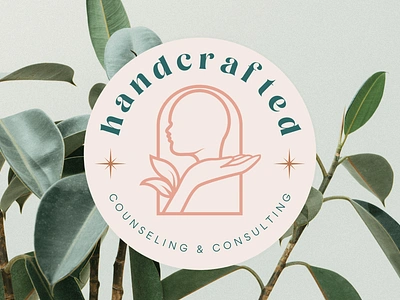 Handcrafted Counseling (Logo & Brand Design) brand design brand identity branding business card consultant counseling counselor design feminine florida graphic design logo logo design mental healt mockup mockup design orlando stationery typography vector