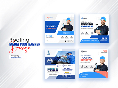 Roofing social media post design or facebook ads design ads bundle ads design advertise banner banner banner set digital flyer eflyer marketing banner media kits promotional banner roofing banner collections roofing flyer roofing instagram post roofing social media roofing square banner social media post