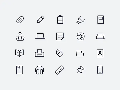 School Essentials branding consistency design education flat grid icon design iconography icons illustration minimal school ui