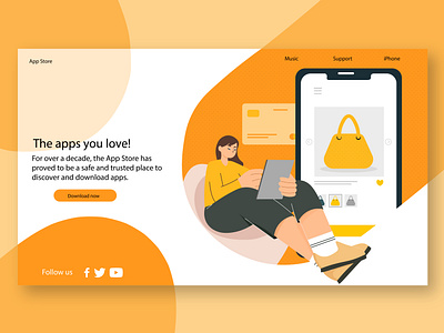 Landing page design! app design illustration ui vector