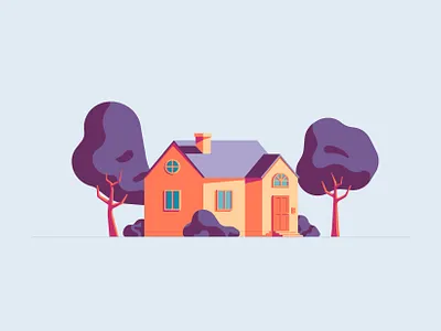 Classic House 2d 2d house arquitecture house illustration illustration system illustrator minimal illustration vector house