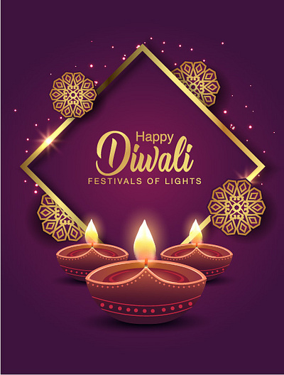 Happy Diwali Vector Poster branding design diwali diwali poster illustration logo ui design vector