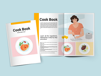 Cook book illustration app design illustration vector