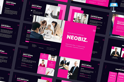 Neobiz - Modern Presentation Template clean colorful corporate design google slides template keynote keynote template modern multipurpose multipurpose template photography pitch deck powerpoint powerpoint template presentation presentation templates studio template templates website