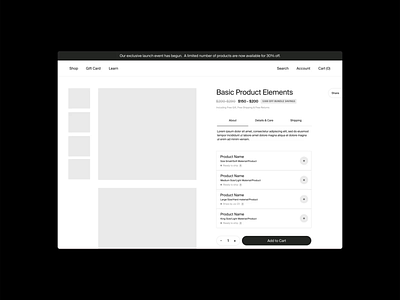 Prototyping E-commerce Practices animation desktop ecommerce layout motion ui motion