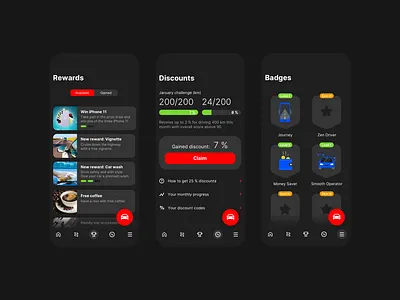 Gamification app design application application design automotive design gamification graphic design icon illustration reward ui ux