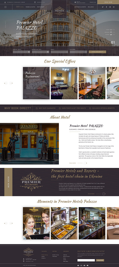 Hotel web design concept figma graphic design homepage ui we webdesign website