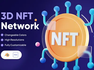 3D NFT Network Icon 3d 3d art 3d illustration app art blockchain concept crypto design ethereum graphic design icon icon design illustration illustrations logo nft nft file ui ux