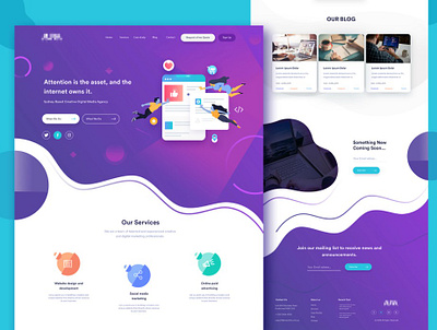 Blogging Website UX illustration ui ux