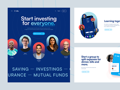 Financial Service Landing Page agency bank business consultant finance financial fintech homepage insurance invest investing landing page management money payment saving ui uiux web design website