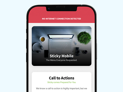 Sticky Mobile - First PWA that works Online on iOS & Android android app daily ui design ios iphone mobile mobile kit modern app design offline offline pwa pwa pwa works offline sidebar site template sticky mobile ui ux web app design web app template