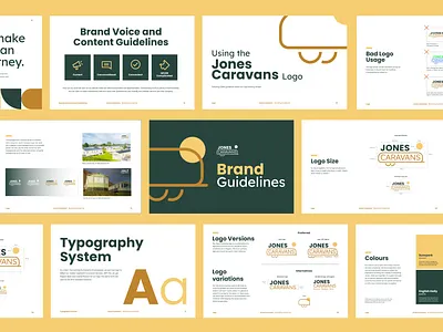 Branding Guidelines branding caravan graphic design illustration layout logo