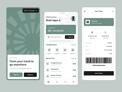 City Transportation - Mobile App app application clean design graphic design mobile mobile app mobile design ticket app ticketing transportation ui