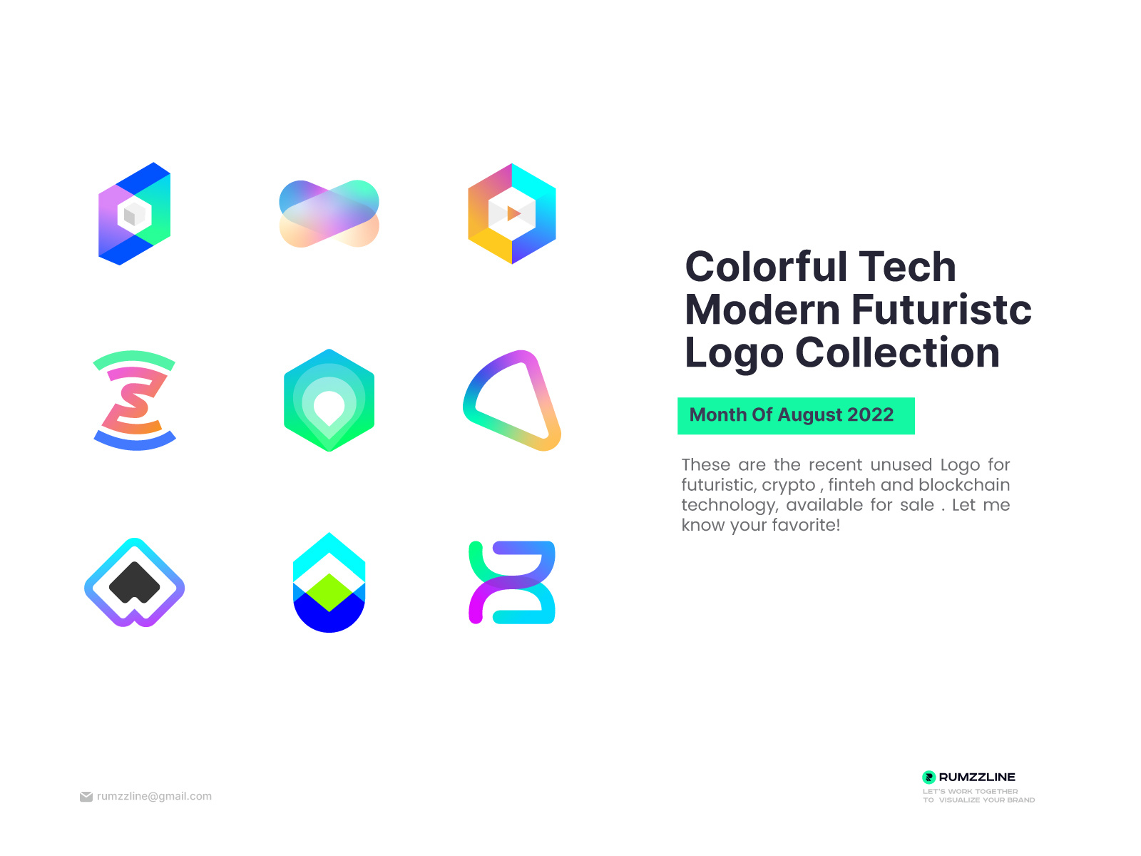 Colourful Tech Modern Futuristic Logofolio Logo Collection by Ahmed ...