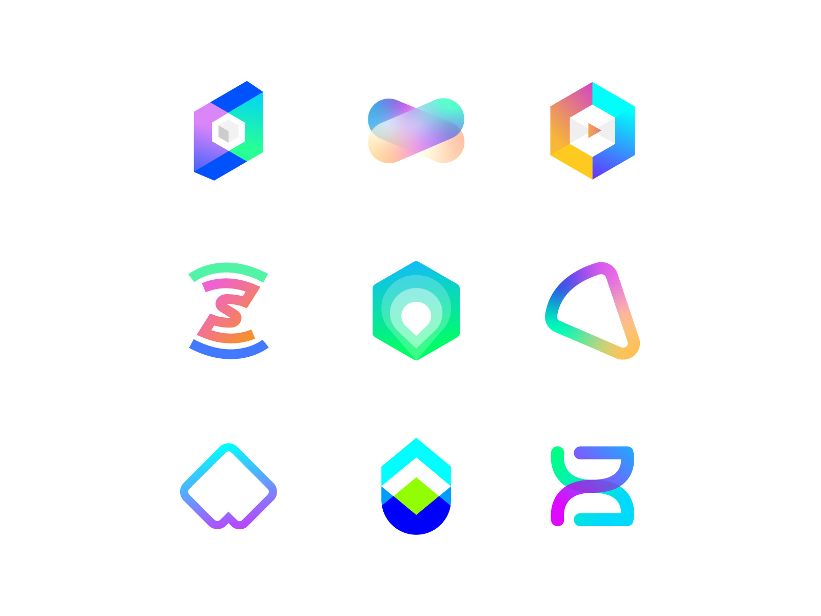 Colourful Tech Modern Futuristic Logofolio Logo Collection by Ahmed ...