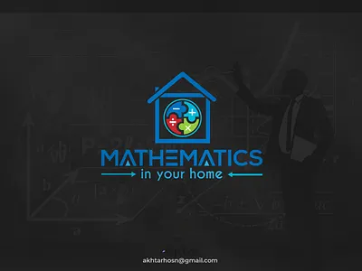 Mathematics In Your Home logo branding graphic design illustration minimal yoga