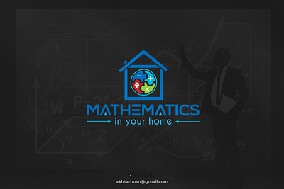 Mathematics In Your Home logo branding graphic design illustration minimal yoga