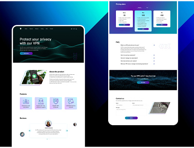 VPN Services landing page features landing landing page minimal reviews ui ui design ux vpn webdesign website