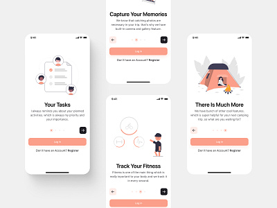 Campers Mobile App UI Design appdesign mobileappdesign uidesign uiuxdesign