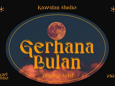 Gerhana Bulan - Display Serif Font branding canva template design display font font instagram post instagram template logo logo type serif