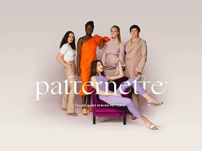 Patternette branding couture diy fashion identity logo logo design patron pattern sewing shop stationery tailor tailor made webshop