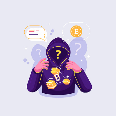 Satoshi Nakamoto - person or persons who developed bitcoin 3d anonymous bitcoin blockchain character cracker cryptocurrency design digital flat illustration money person satoshi nakamoto vector