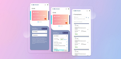 Mobile Banking App graphic design ui