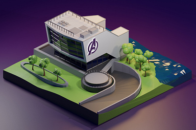 AvengersHQ 3dmodel avengers blender design