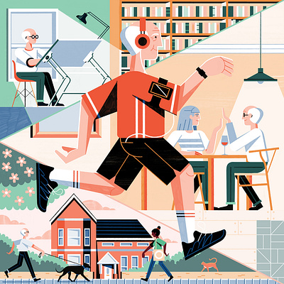 50 Years character digital editorial folioart illustration michael driver sport