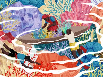 Sea Moss character digital folioart food illustration nature packaging texture xuetong wang